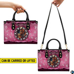 Illustration displaying two versatile holding options for Celestial Archer Satchel Handbag.