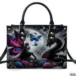 PREAUREUM "{split_values}" Personalized {collection_title} Leather Handbag