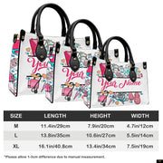 PREAUREUM "{split_values}" Personalized {collection_title} Leather Handbag