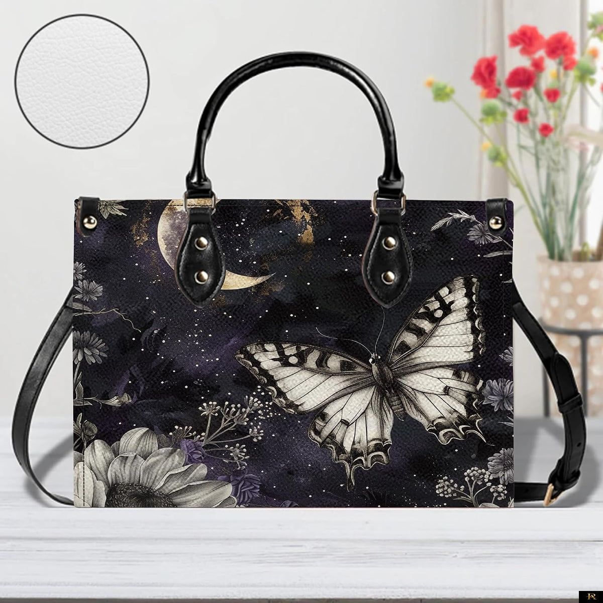 PREAUREUM "{split_values}" Personalized {collection_title} Leather Handbag