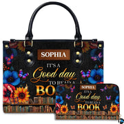 Personalized Book Lover Leather Bag, Just A Girl Who Loves Book Handbag With Name, Books Purse, Gifts For Readers, Writer