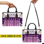 PREAUREUM "{split_values}" Personalized {collection_title} Leather Handbag
