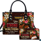 Tropical Bouquet Woman Art Strength Quote Floral Print
