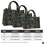 Personalized Halloween Leather Handbag – Custom Witch 3D Printing Effect Purses For Women – Spooky Gothic Shoulder Bag