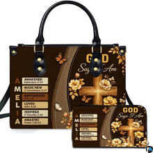 Personalized Christian Leather Handbag, Jesus Christian Tote Bag, Bible Purse, Religious Bags Gift for Mom, Women
