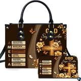 Brown Floral Cross and Butterfly Handbag