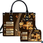 Personalized Christian Leather Handbag, Jesus Christian Tote Bag, Bible Purse, Religious Bags Gift for Mom, Women