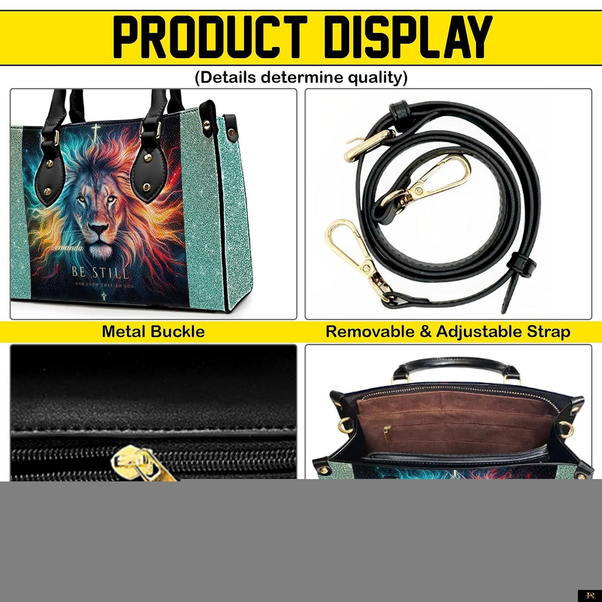 PREAUREUM "{split_values}" Personalized {collection_title} Leather Handbag