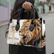 PREAUREUM "{split_values}" Personalized {collection_title} Leather Handbag
