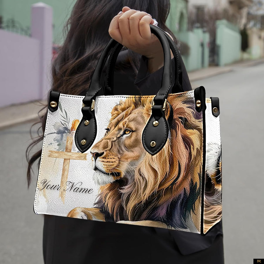 PREAUREUM "{split_values}" Personalized {collection_title} Leather Handbag