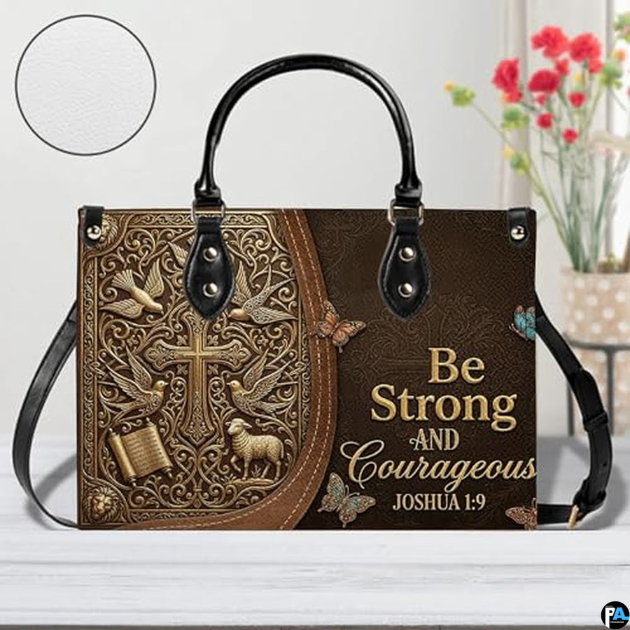 Personalized Christian Leather Handbag – Custom Purse Faith Gift for Mom, Grandma, Women Birthday or Christmas