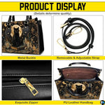 Black Cat Leather Bag – Vintage Cat Art Handbag, Stylish Animal-Themed Purse, Unique Gift for Cat Lovers