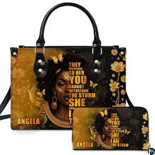 Personalized Leather Handbag for Black Women, Custom African Purse Bag Set, Birthday Meaningful Gifts for Mom, Friend