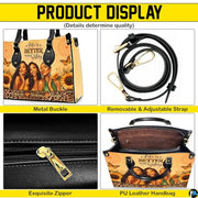 Personalized Leather Handbag for Black Women, Custom African Purse Bag Set, Birthday Meaningful Gifts for Mom, Friend