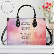 PREAUREUM "{split_values}" Personalized {collection_title} Leather Handbag