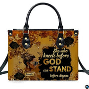 Black Girl Leather Handbag Custom Name Afrocentric Bag for Women with Leather Purse Gift for Mom Sister Daughter Melanin