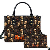 Gothic Botanical Skull and Red Berry Tapestry Art Design