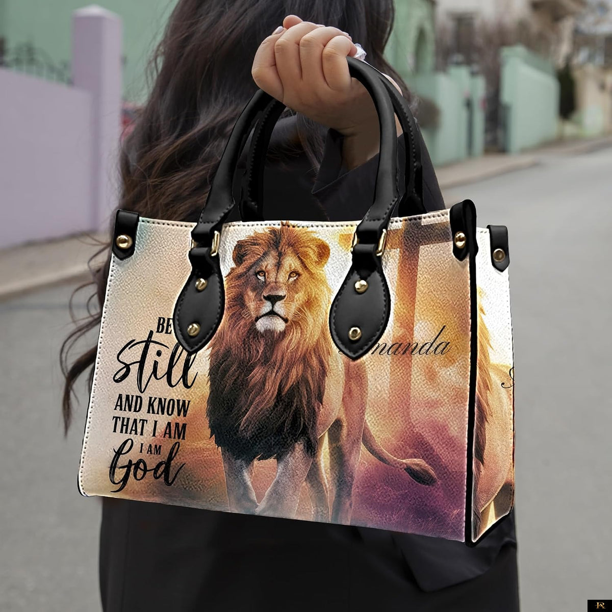 PREAUREUM "{split_values}" Personalized {collection_title} Leather Handbag