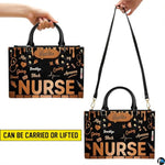Personalized Nurse Leather Bag – Custom Medical Handbag & Purse Set with Name Gifts for Nursing Student Christmas Gift