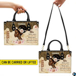 Personalized African American Leather Bag, African Purse, Gifts for Black Girl Women, Black History Handbags