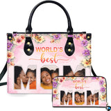 Pink Floral Butterfly Photo Purse