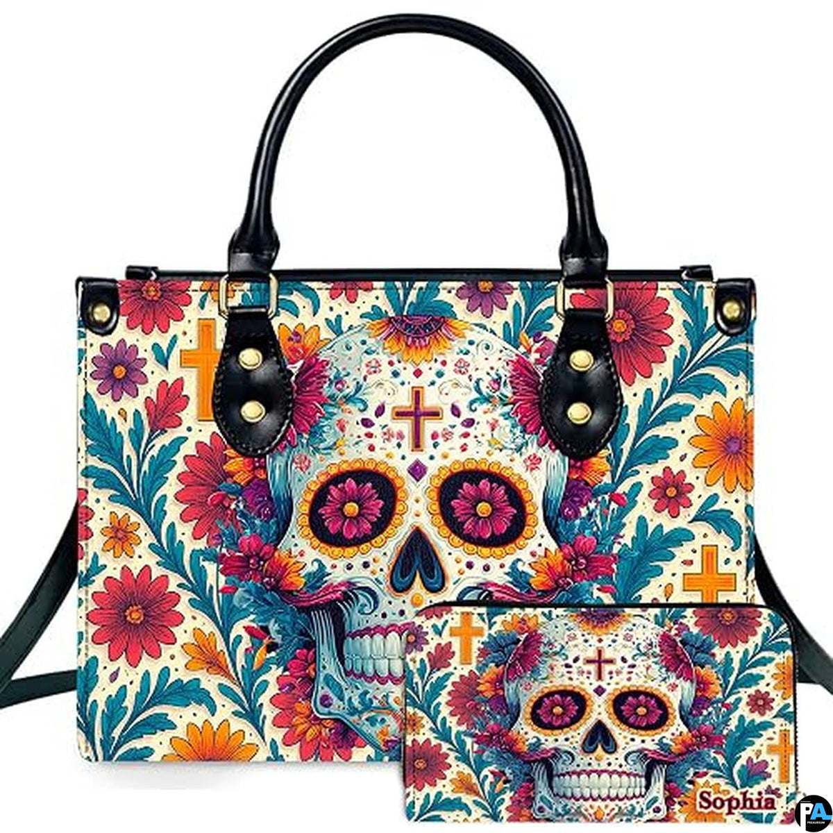 Personalized Witch Leather Bags, Halloween Purses For Women, Witch Art Bag, Spooky Halloween Purses, Holiday Gifts