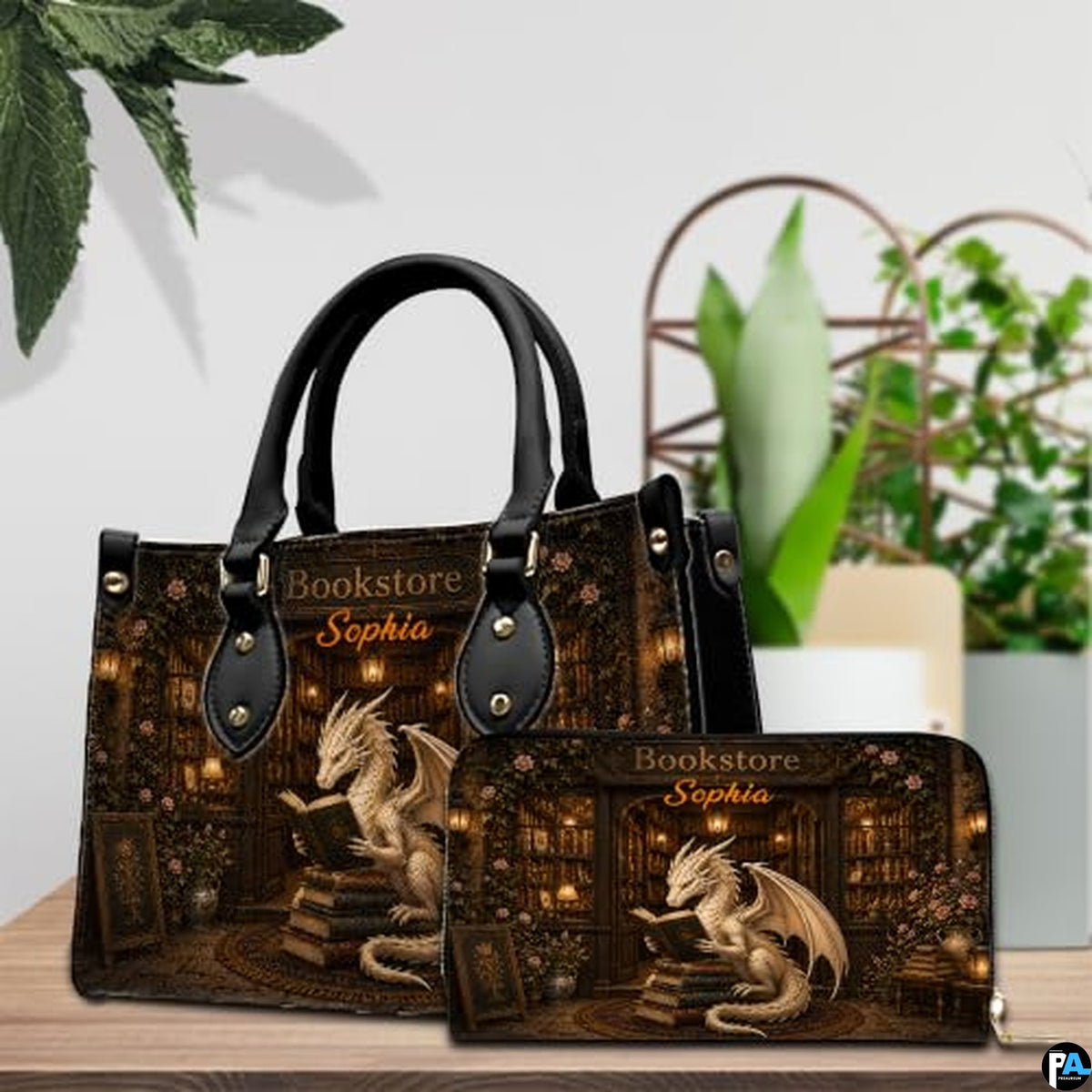 Bookstore Leather Bag, Book Purse for Book Lovers, Shoulder Bag