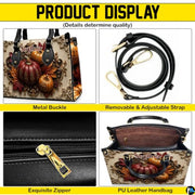 Personalized Halloween Gothic Leather Handbag Custom Raven Black Cat Purse Dark Fantasy Shoulder Bag Gift for Women
