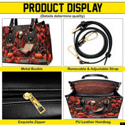 PREAUREUM "{split_values}" Personalized {collection_title} Leather Handbag