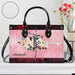 PREAUREUM "{split_values}" Personalized {collection_title} Leather Handbag