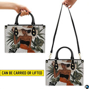 Personalized Black Women Leather Bag, Custom Name African Purses and Handbags Gifts for Mom Birthday Christmas Mothers Day