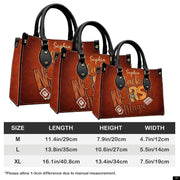 PREAUREUM "{split_values}" Personalized {collection_title} Leather Handbag