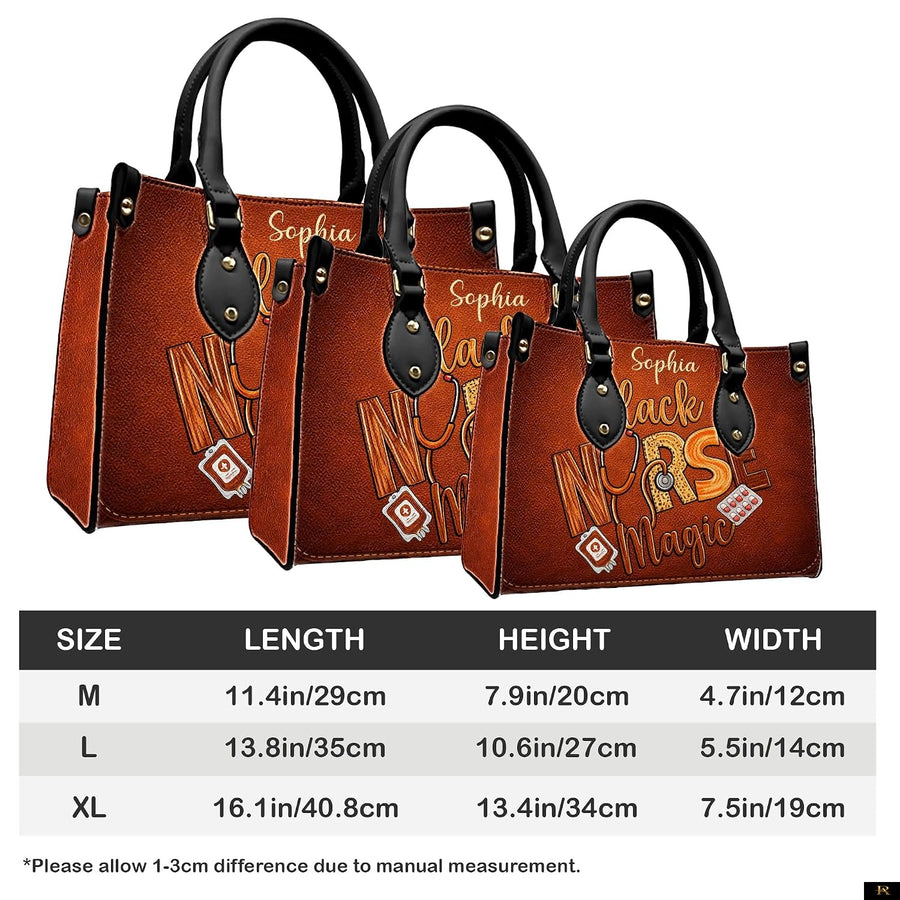 PREAUREUM "{split_values}" Personalized {collection_title} Leather Handbag