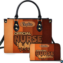 Personalized Nurse Leather Bag – Custom Medical Handbag & Purse Set with Name Gifts for Nursing Student Christmas Gift