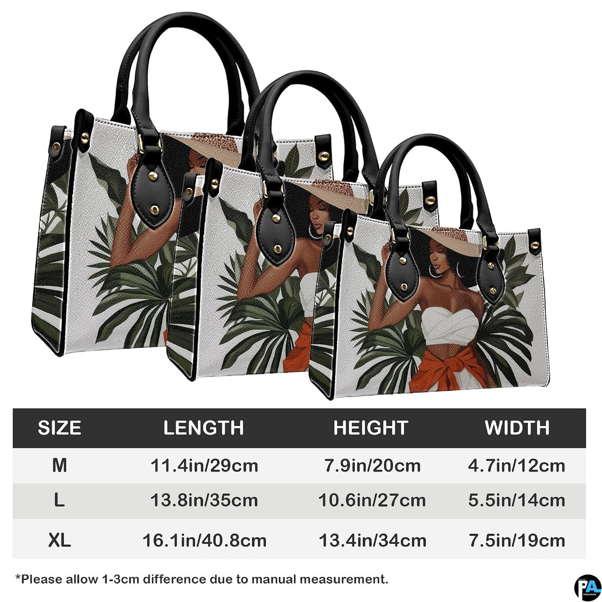 Informational graphic displaying proportional variations of the fashion design against a plain background.