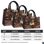 Three sizes of golden dragon handbag in medium, large, and extra-large with dimension table