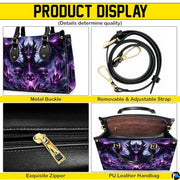 Personalized Dragon Leather Handbag, Fantasy Gothic Purse for Women, Mythical Shoulder Bag Gift for Dragon Lovers