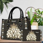 Custom Catholic Virgin Mary Leather Bag, Personalized Name Handbags and Purses for Christian Women Religious Bag Gifts