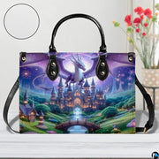 Personalized Mystical Dragon and Castle Scene Handbag