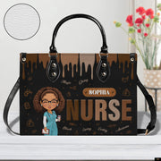 PREAUREUM "{split_values}" Personalized {collection_title} Leather Handbag