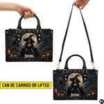 Personalized Witch Handbag with Purse, Custom Name Gothic Leather Bag Set for Women, Halloween Shoulder Bag, Witch Gift