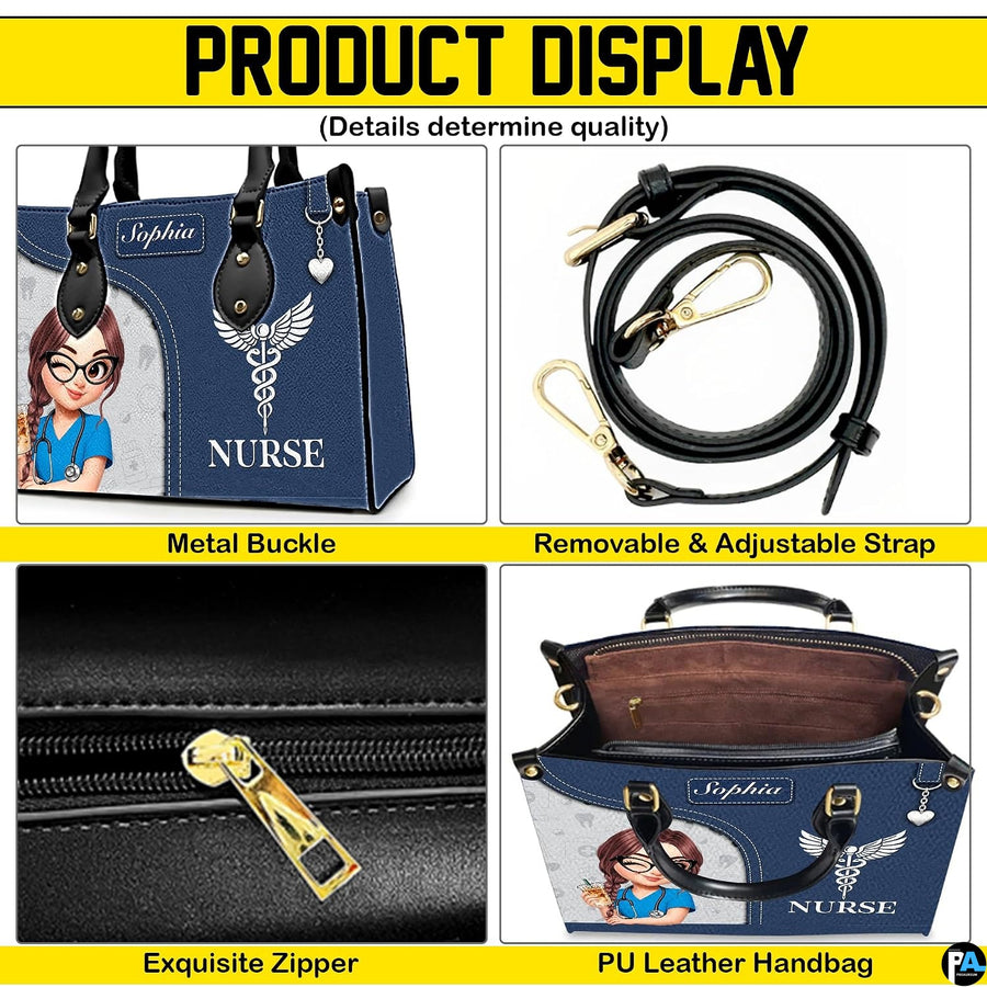 Four-panel showcase illustrating design details, hardware, and interior layout.