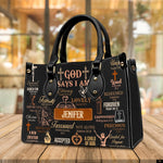 PREAUREUM "{split_values}" Personalized {collection_title} Leather Handbag