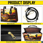 Four paneled composition presenting decorative views of hardware elements, motifs, and interior view.