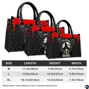 Dimension overview graphic presenting medium, large, and extra-large options with sorceress artwork.