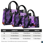 Personalized Halloween Leather Handbag – Custom Witch 3D Printing Effect Purses For Women – Spooky Gothic Shoulder Bag