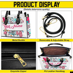 PREAUREUM "{split_values}" Personalized {collection_title} Leather Handbag