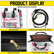 PREAUREUM "{split_values}" Personalized {collection_title} Leather Handbag