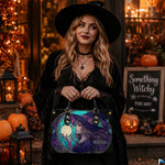 Lifestyle presentation in front of an autumn porch with glowing carved pumpkins and festive lanterns.