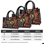 PREAUREUM "{split_values}" Personalized {collection_title} Leather Handbag